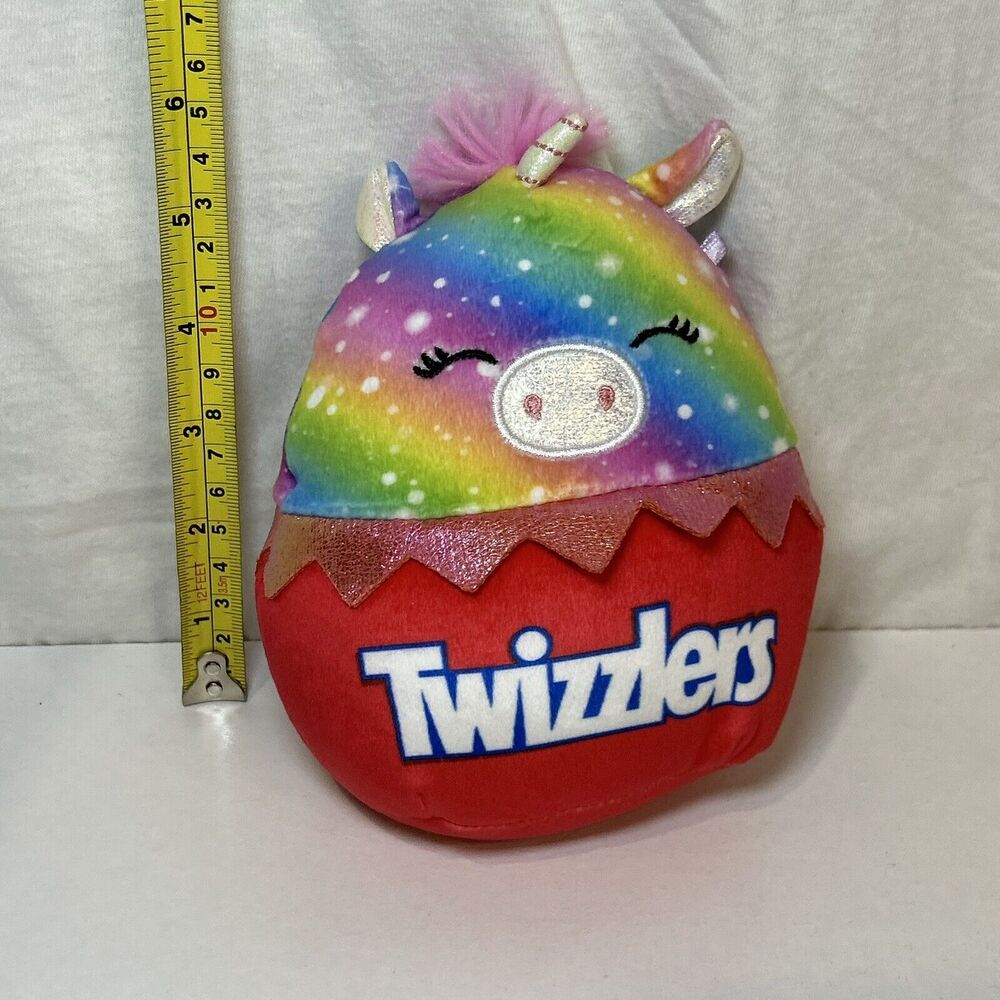 Squishmallows Prim 6" Unicorn Twizzlers Licorice Candy Rainbow.